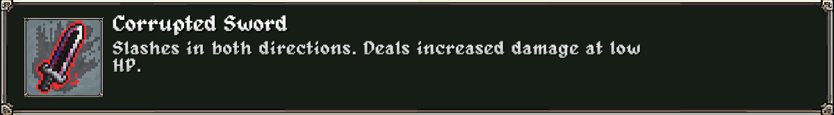Corrupted Sword unlock and description