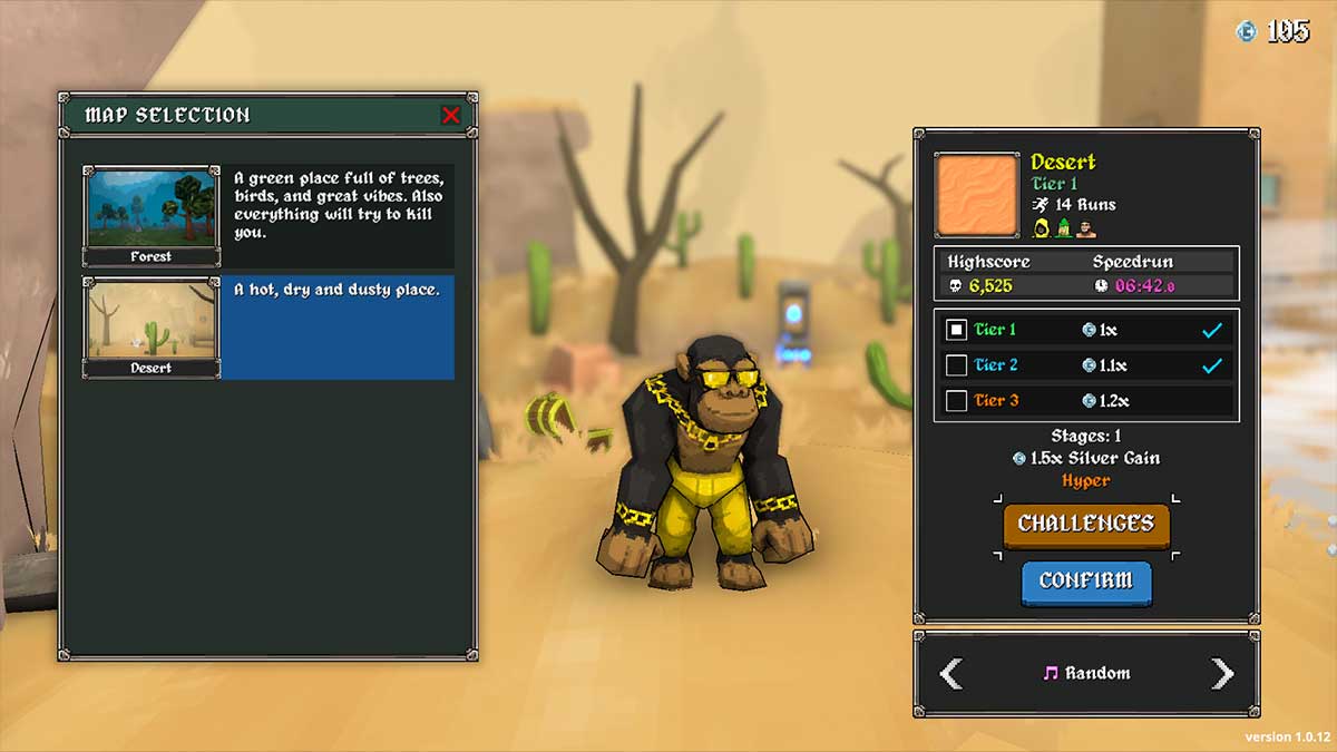 Monke character in Challenge Hyper run